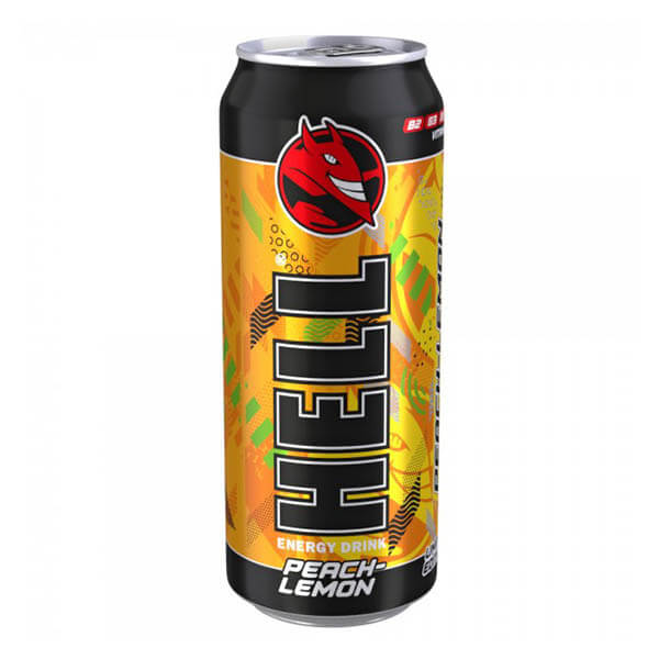 HELL ENERGY DRINK 500ml PEACH-LEMON