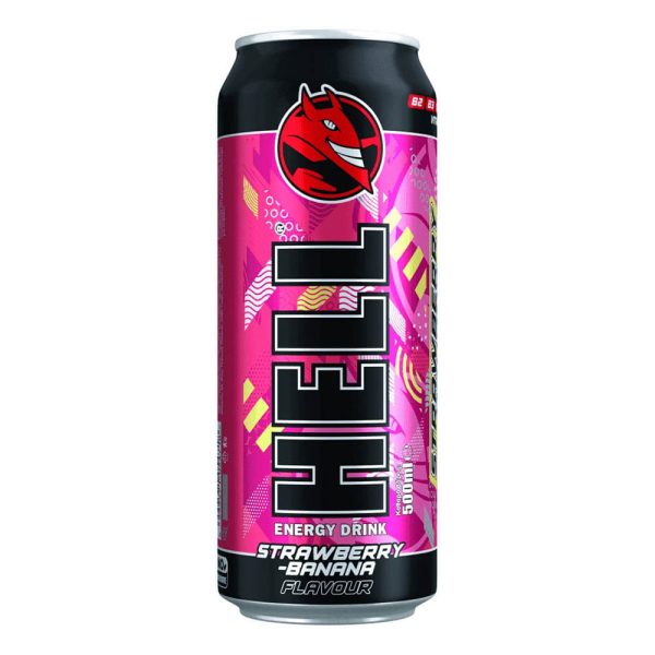 HELL ENERGY DRINK 500ml STRAWBERRY-BANANA