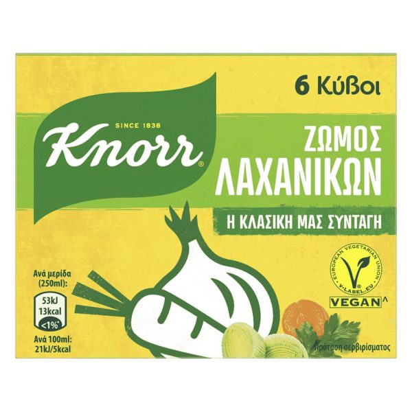 KNORR ΖΩΜΟΣ ΛΑΧΑΝΙΚΩΝ 6 κύβοι 3lt 60g