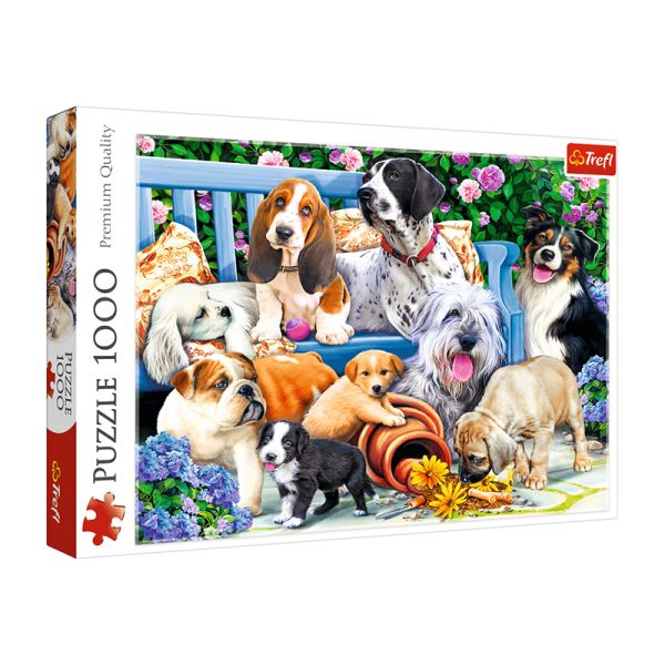 PUZZLE TREFL 1000τεμ. DOGS IN THE GARDEN 10556