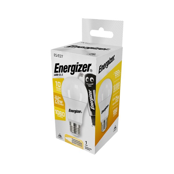 ENERGIZER ΛΑΜΠΑ LED GLS E27 10.5W=75W WORM 15236