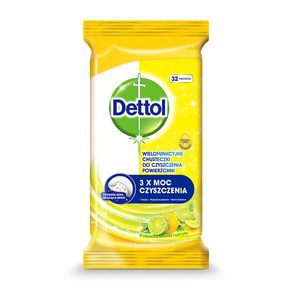 DETTOL ΠΑΝΑΚΙΑ ΚΑΘΑΡΙΣΜΟΥ 32τεμ. LEMON & LIME