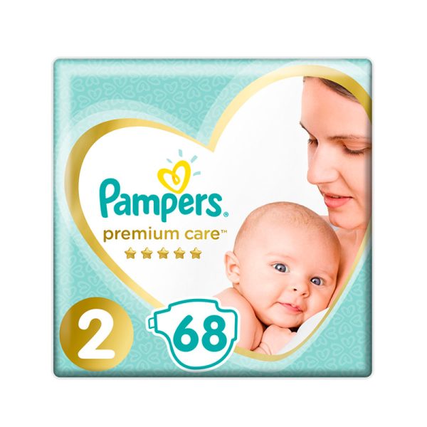 PAMPERS PREMIUM CARE No2 (4-8kg) 68τεμ.