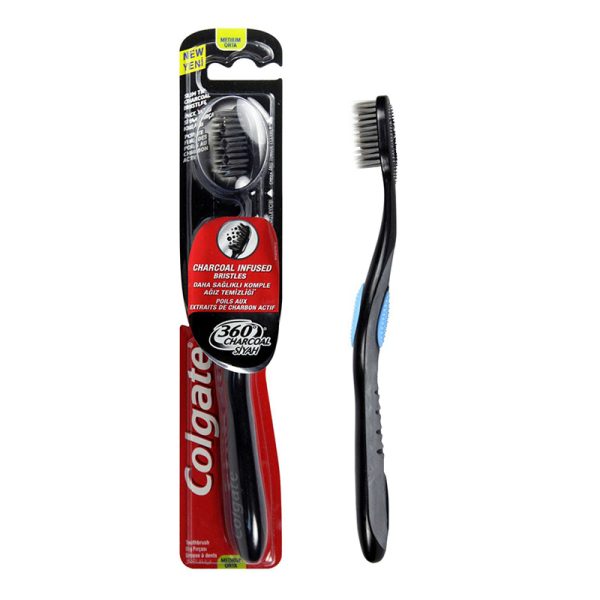 COLGATE ΟΔΟΝΤΟΒΟΥΡΤΣΑ 360° CHARCOAL BLACK MEDIUM