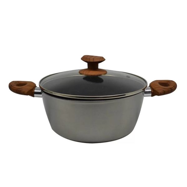 ΚΑΤΣΑΡΟΛΑ ΑΝΤΙΚΟΛΛΗΤΙΚΗ ΑΛΟΥΜΙΝΙΟΥ ΜΕ ΚΑΠΑΚΙ ΚΑΙ ΛΑΒΗ ΒΑΚΕΛΙΤΗ ΚΑΦΕ ΞΥΛΟΥ 20Χ8,5εκ. Κ8069-20