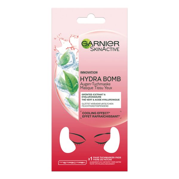 Garnier Skin Active Green Tea & Hyaluronic Acid Hydra Bomb Mask ΜΑΣΚΑ ΜΑΤΙΩΝ 6g