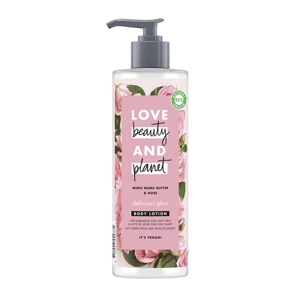 LOVE BEAUTY AND PLANET BODY LOTION ΚΡΕΜΑ ΣΩΜΑΤΟΣ 400ml PUMP DELICIOUS GLOW