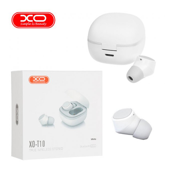 ΑΚΟΥΣΤΙΚΑ Bluetooth XO-T10 double earphone White