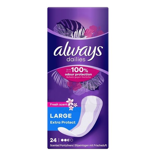 ALWAYS DAILIES ΣΕΡΒΙΕΤΑΚΙΑ 24τεμ. EXTRA PROTECT LARGE FRESH