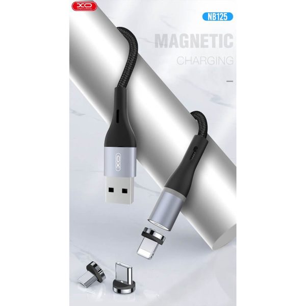 ΚΑΛΩΔΙΟ ΦΟΡΤΙΣΗΣ XO-NB125 Μαγνητικό USB σε Lightning 2A 1m ΜΑΥΡΟ