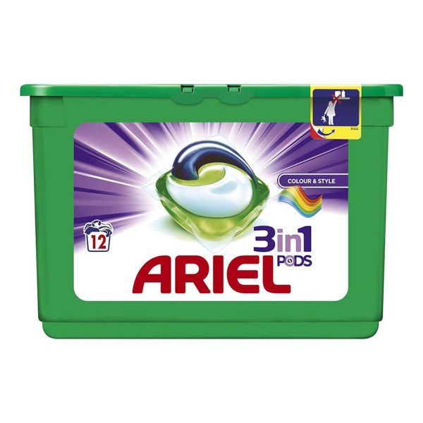 ARIEL PODS ΚΑΨΟΥΛΕΣ 12τεμ. 3 IN 1 COLOR 360g