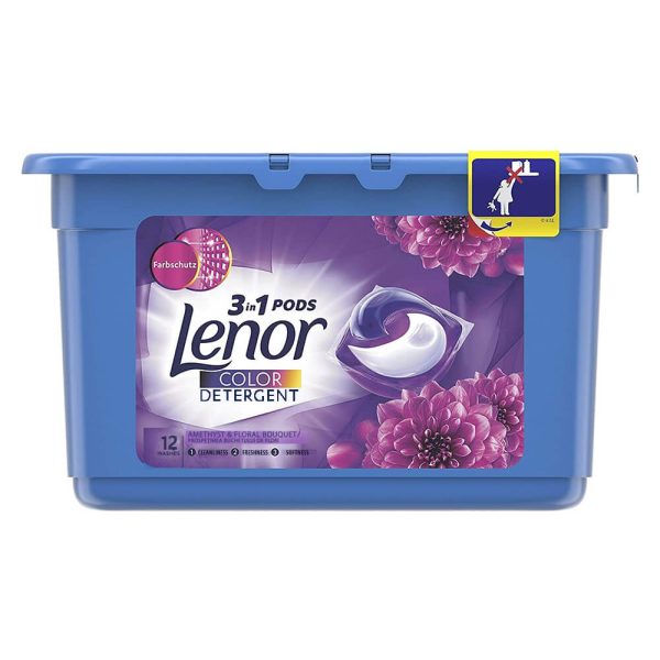 LENOR PODS ΚΑΨΟΥΛΕΣ 12τεμ. 3 IN 1 COLOR AMETHYST 317g*
