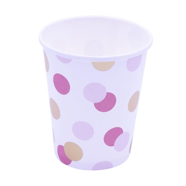 PARTY SET ΠΟΤΗΡΙΑ PINK & GOLD DOTS 250ml. 8τεμ. /15929