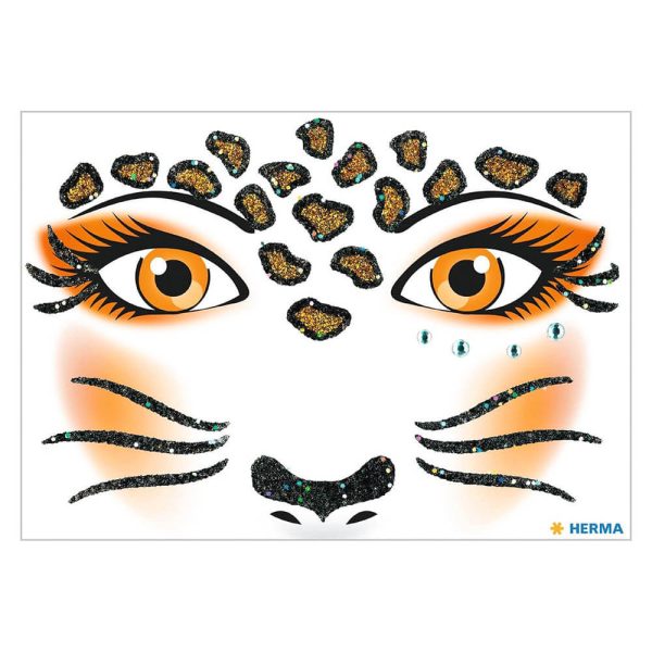 ΑΥΤΟΚΟΛΛΗΤΑ ΠΡΟΣΩΠΟΥ Herma face art sticker Leopard 15303