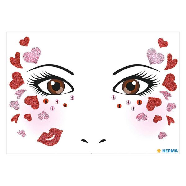 ΑΥΤΟΚΟΛΛΗΤΑ ΠΡΟΣΩΠΟΥ Herma face art sticker Love 15309