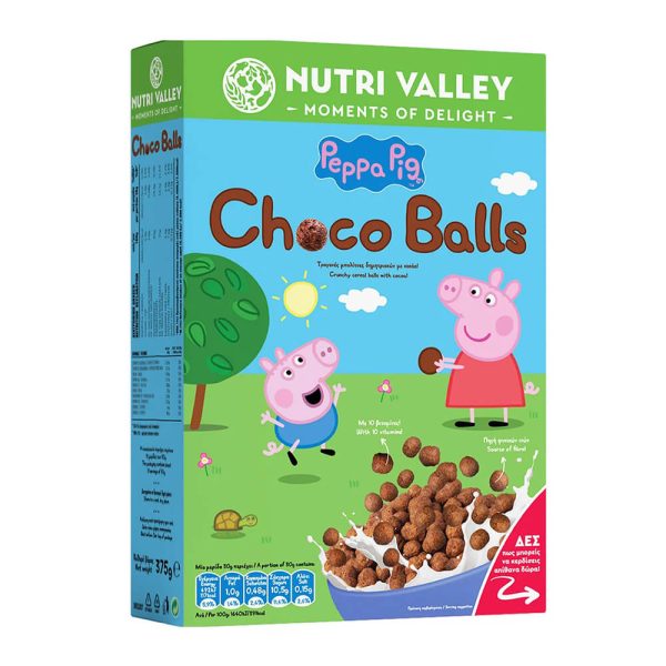 NUTRI VALLEY ΔΗΜΗΤΡΙΑΚΑ PEPPA PIG 375g CHOCO BALLS