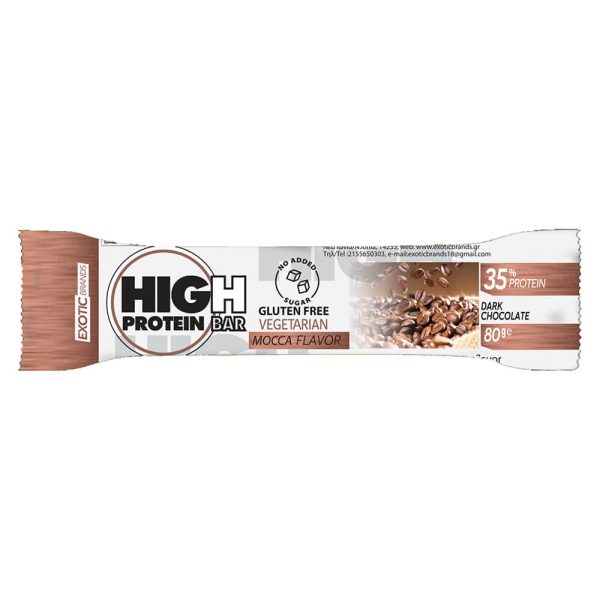 EXOTIC BRANDS HIGH PROTEIN BAR 80g MOCCA