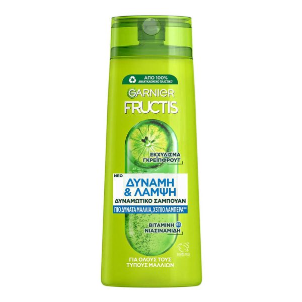 GARNIER FRUCTIS ΔΥΝΑΜΗ & ΛΑΜΨΗ ΔΥΝΑΜΩΤΙΚΟ ΣΑΜΠΟΥΑΝ 400ml