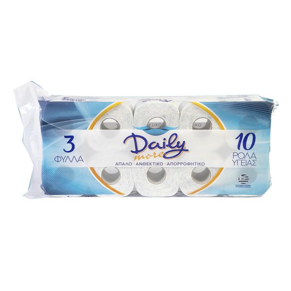 DAILY ΡΟΛΟ ΥΓΕΙΑΣ SOFT 10 ρολλά X 90g X 3 φύλλα