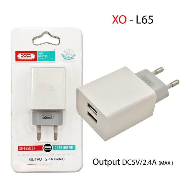 ΦΟΡΤΙΣΤΗΣ XO-L65 EU USB dual-port 2.4A ΛΕΥΚΟ