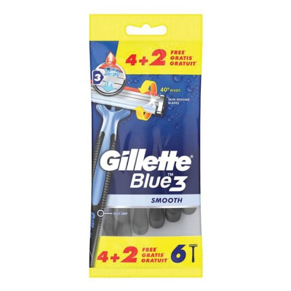 GILLETTE BLUE 3 ΞΥΡΑΦΑΚΙΑ ΣΕΤ 4+2τεμ. SMOOTH