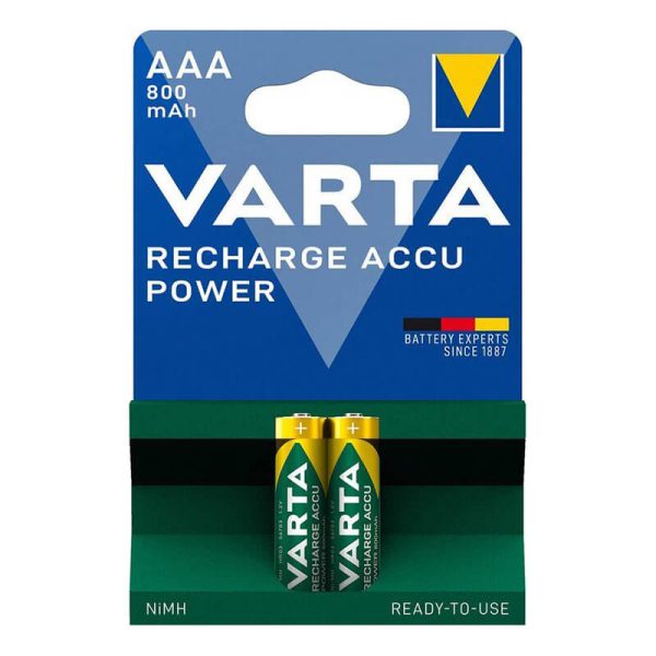 VARTA ΕΠΑΝΑΦΟΡΤΙΖΟΜΕΝΕΣ ΜΠΑΤΑΡΙΕΣ AΑA 2Χ800mAh