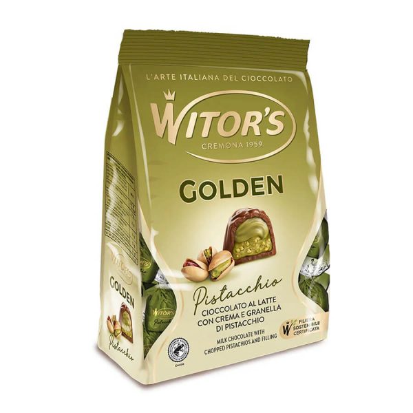 WITOR'S GOLDEN PISTACCHIO ΣΟΚΟΛΑΤΑΚΙΑ ΜΕ ΚΡΕΜΑ ΦΥΣΤΙΚΙ 200g