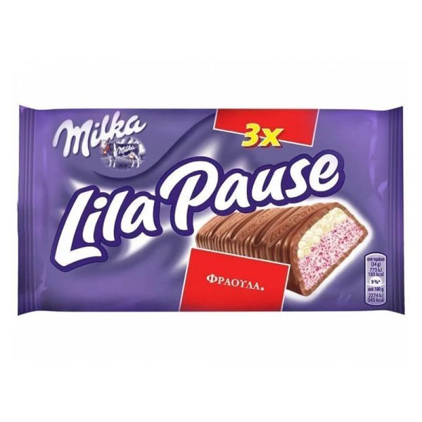 MILKA LILA PAUSE ΣΟΚΟΛΑΤΑ ΦΡΑΟΥΛΑ 3x34g