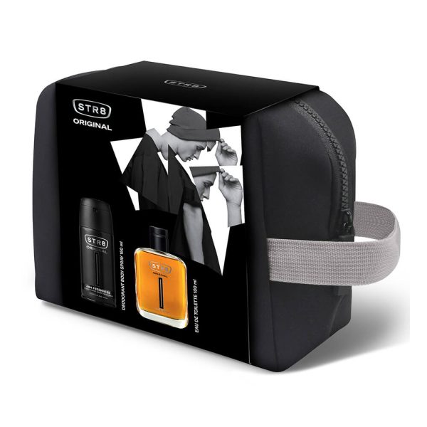 STR8 GIFT SET ORIGINAL DEO BODY SPRAY 150ml + EDT 100ml + Beauty Bag