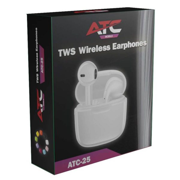 ΑΚΟΥΣΤΙΚΑ Bluetooth ATC-25 TWS ΛΕΥΚΟ