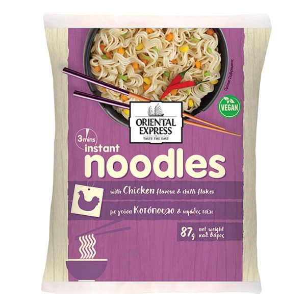 ORIENTAL EXPRESS NOODLES ΚΟΤΟΠΟΥΛΟ & ΝΙΦΑΔΕΣ ΤΣΙΛΙ 87g