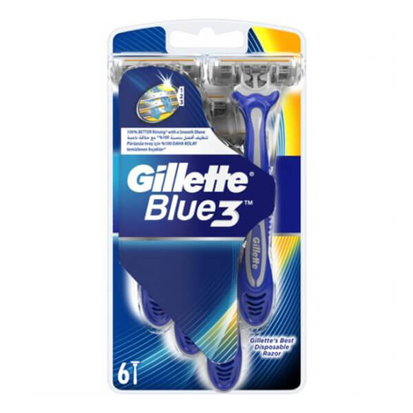 GILLETTE BLUE 3 ΞΥΡΑΦΑΚΙΑ 3 ΛΕΠΙΔΩΝ ΣΕΤ 6τεμ.
