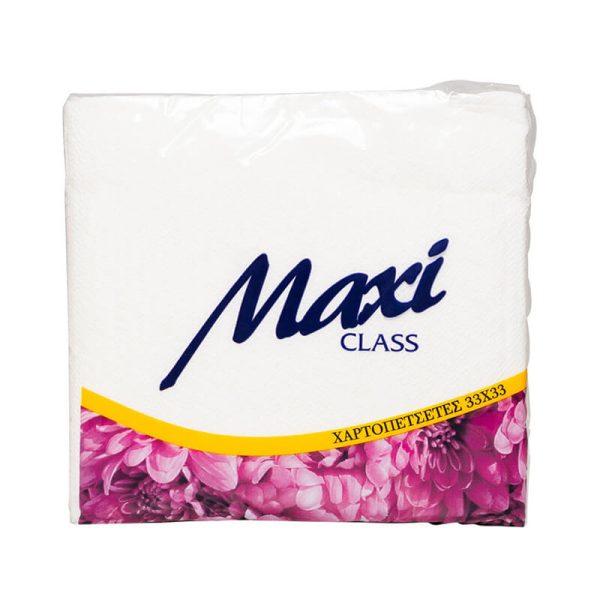 MAXI ΧΑΡΤΟΠΕΤΣΕΤΕΣ ΛΕΥΚΕΣ 33X33εκ. 80Φ.
