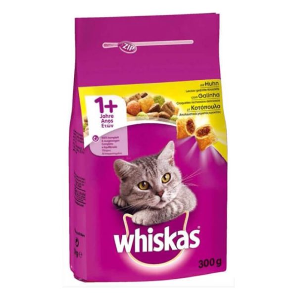 WHISKAS ΚΡΟΚΕΤΕΣ ΓΑΤΑΣ 300g ΚΟΤΟΠΟΥΛΟ