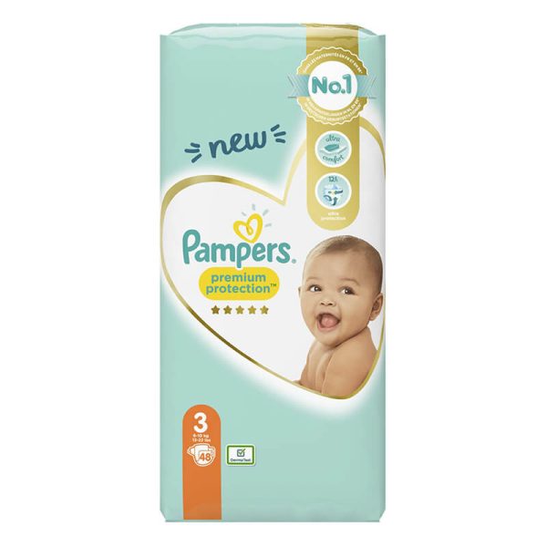 PAMPERS PREMIUM CARE No.3 (6-10kg) 48τεμ.