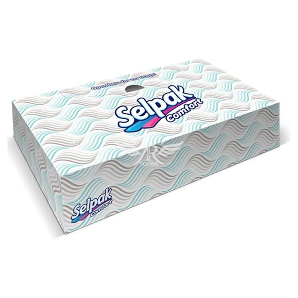 SELPAK COMFORT FACIAL ΧΑΡΤΟΜΑΝΤΗΛΑ ΛΕΥΚΑ ΣΕ ΚΟΥΤΙ 200φ.