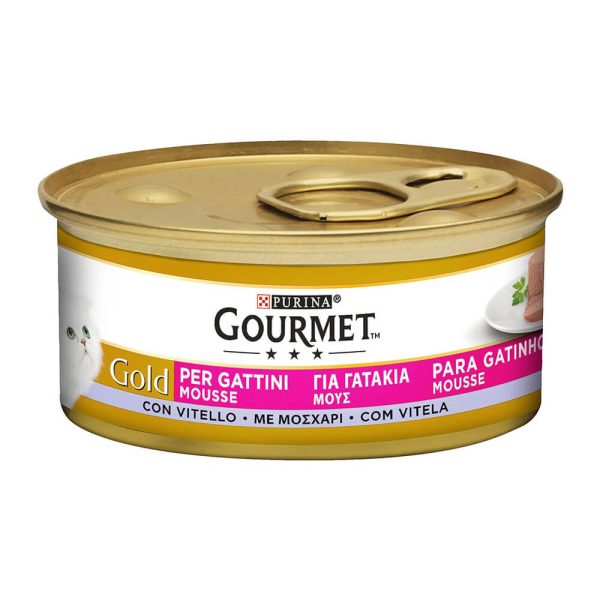 GOURMET ΚΟΝΣΕΡΒΑ ΓΑΤΑΣ 85gr GOLD ΜΟΥΣ ΜΕ ΜΟΣΧΑΡΙ ΣΕ ΣΑΛΤΣΑ