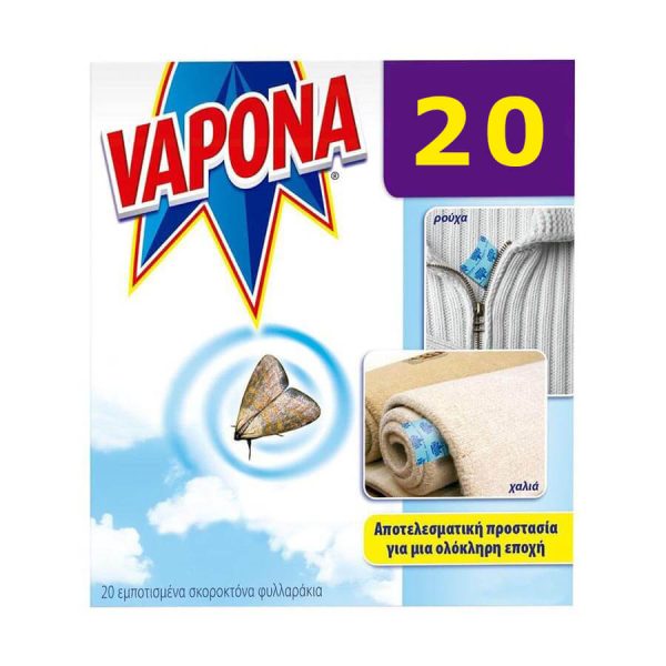 VAPONA ΣΚΟΡΟΚΤΟΝΑ ΧΑΡΤΑΚΙΑ 20τεμ.
