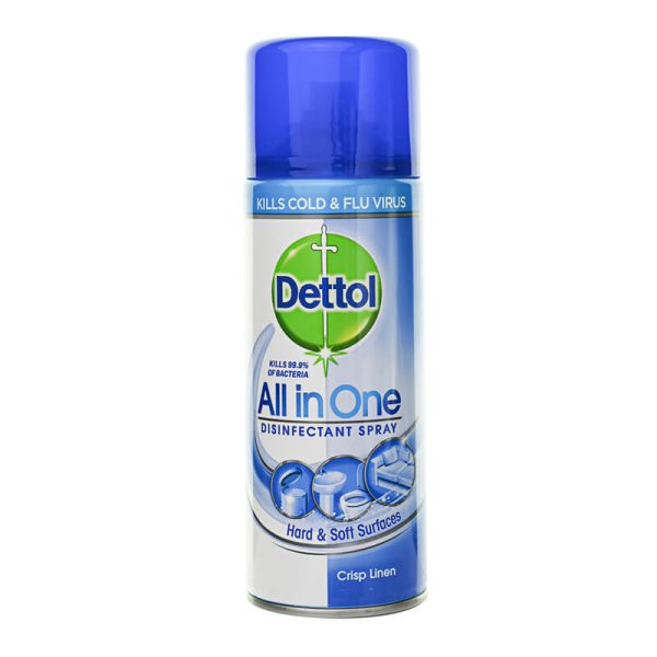 DETTOL ANTIBACTERIAL ALL IN ONE SPRAY 400ml CRISP LINEN