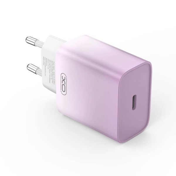 ΦΟΡΤΙΣΤΗΣ ΜΕ ΚΑΛΩΔΙΟ TYPE C to TYPE C 30W EU ΓΡΗΓΟΡΗΣ ΦΟΡΤΙΣΗΣ Purple XO-CE18