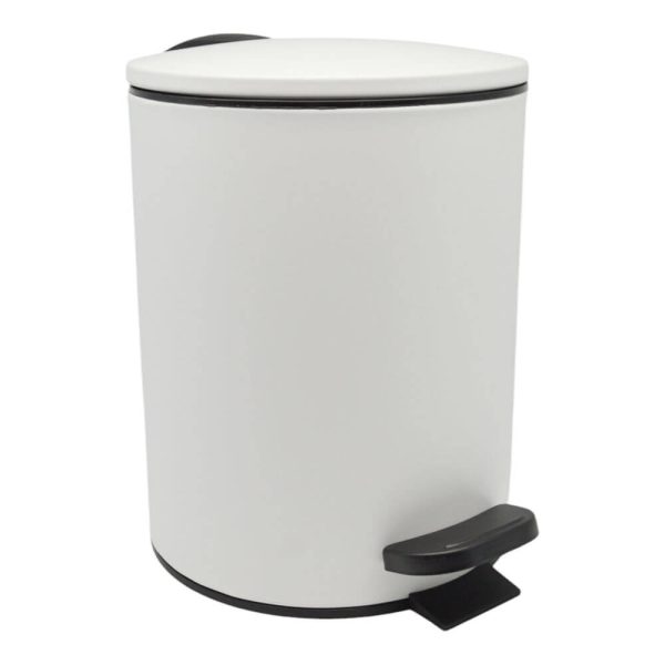 ΠΕΝΤΑΛ ΜΠΑΝΙΟΥ 5lt INOX ΛΕΥΚΟ ΜΑΤ SOFT CLOSE 842803