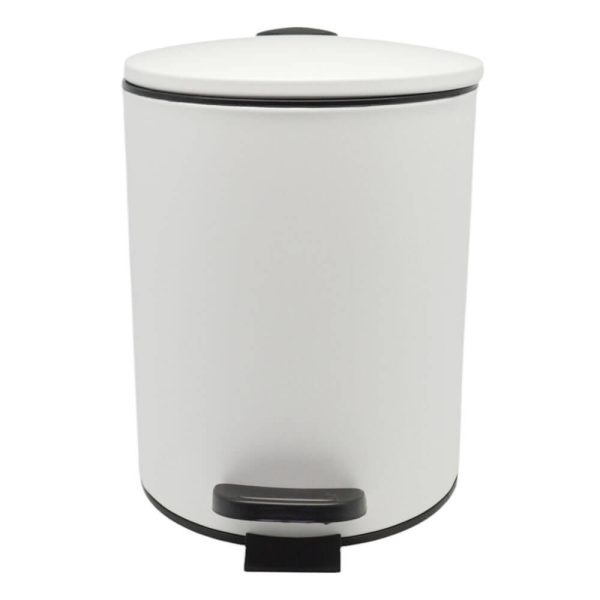ΠΕΝΤΑΛ ΜΠΑΝΙΟΥ 5lt INOX ΛΕΥΚΟ ΜΑΤ SOFT CLOSE 842803