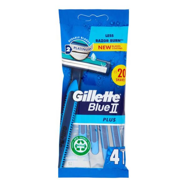 GILLETTE BLUE II PLUS ΞΥΡΑΦΑΚΙΑ ΣΕΤ 4τεμ
