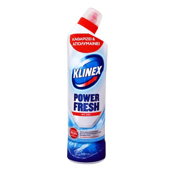 KLINEX POWER FRESH ΚΑΘΑΡΙΣΤΙΚΟ WC GEL 750ml ΦΡΕΣΚΑΔΑ ΩΚΕΑΝΟΥ