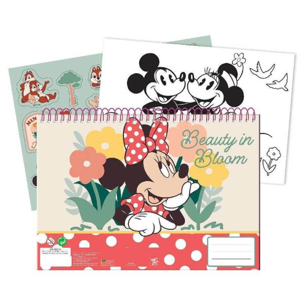 ΜΠΛΟΚ ΖΩΓΡΑΦΙΚΗΣ 23X33εκ. 40Φ. ME STICKERS MINNIE 340-34416
