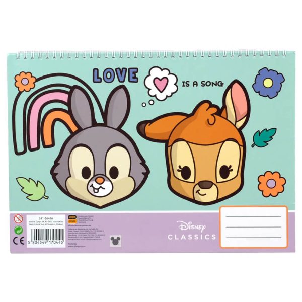 ΜΠΛΟΚ ΖΩΓΡΑΦΙΚΗΣ 23x33εκ. 40Φ. ME STICKERS DISNAY ANIMALS 341-26416