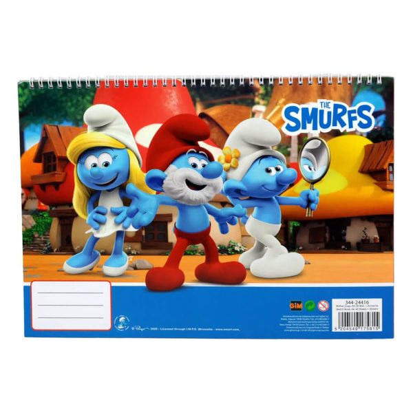 ΜΠΛΟΚ ΖΩΓΡΑΦΙΚΗΣ 23x33εκ. 40Φ. ME STICKERS SMURFS 344-24416