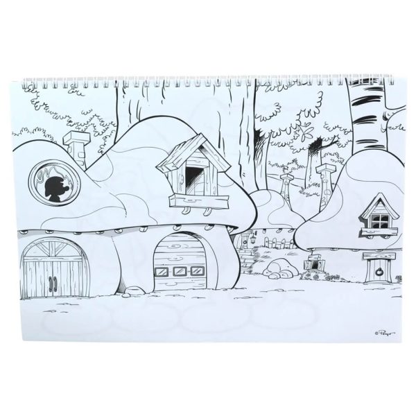 ΜΠΛΟΚ ΖΩΓΡΑΦΙΚΗΣ 23x33εκ. 40Φ. ME STICKERS SMURFS 344-24416
