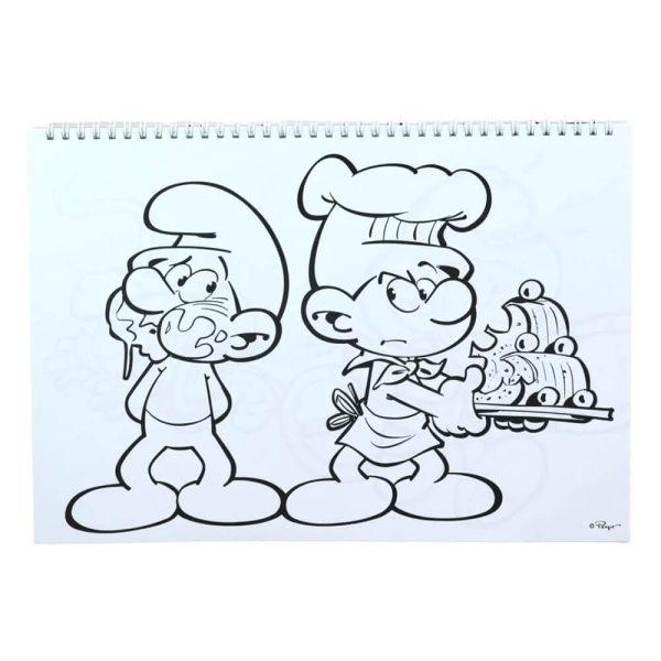 ΜΠΛΟΚ ΖΩΓΡΑΦΙΚΗΣ 23x33εκ. 40Φ. ME STICKERS SMURFS 344-24416