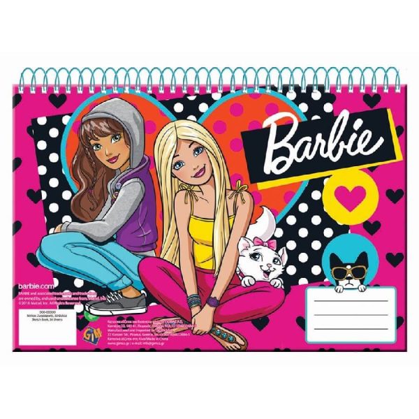 ΜΠΛΟΚ ΖΩΓΡΑΦΙΚΗΣ Α4 ΣΠΙΡΑΛ 30Φ. BARBIE 349-89413
